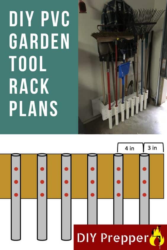 DIY PVC Garden Tool Rack