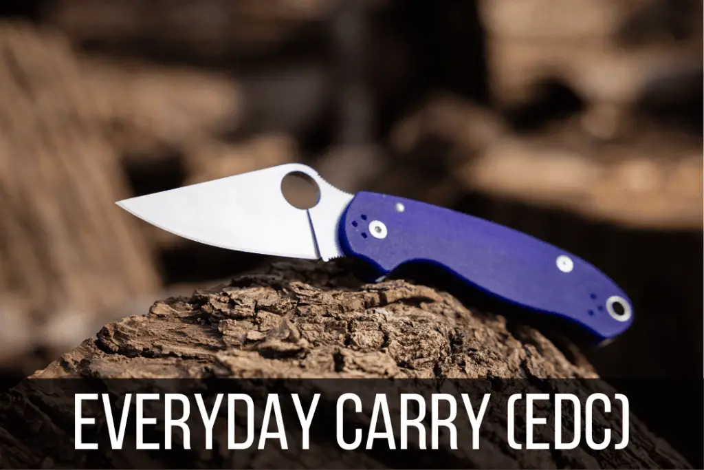 Everyday carry knife labeled