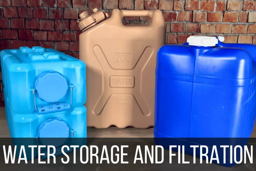Water storage and filtration recommendations
