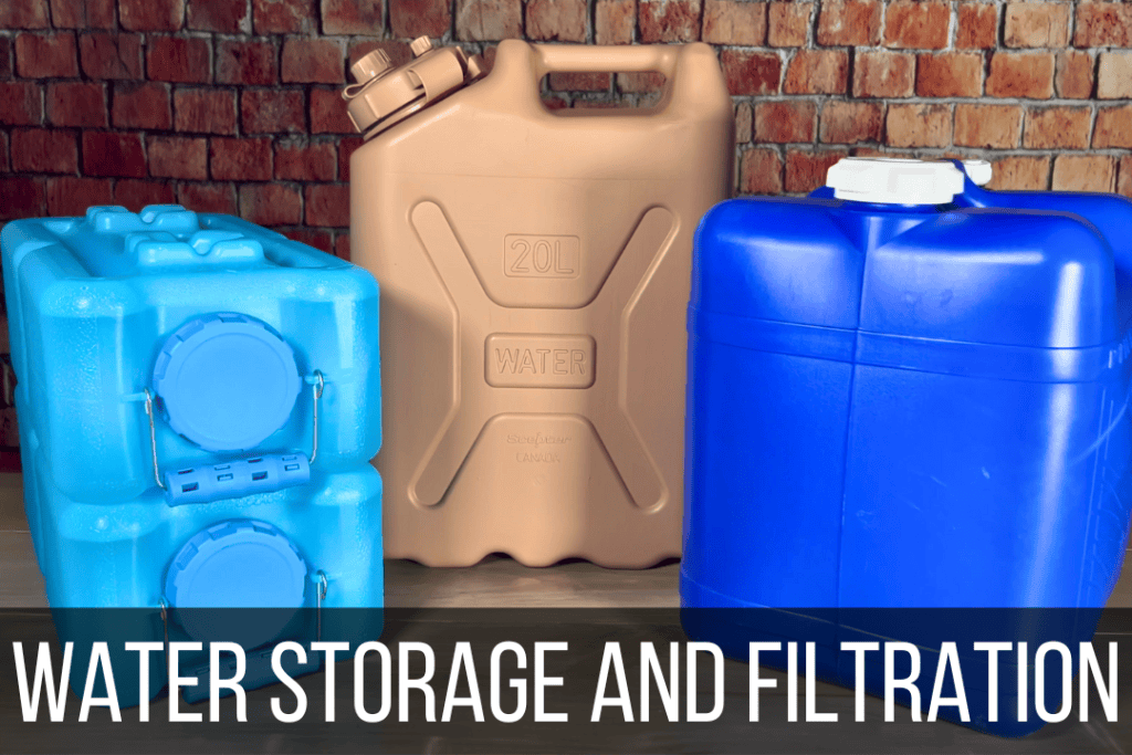 Water storage and filtration recommendations