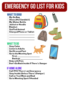Emergency Go List for Kids Clickable Thumbnail