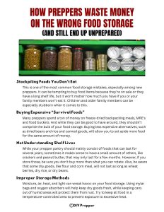 How Preppers Waste Money on the Wrong Food Storage Clickable Thumbnail